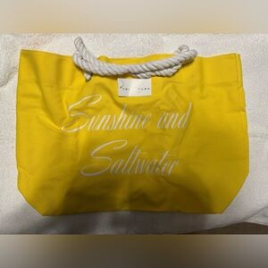 Trina Turk Vibrant Yellow Beach Tote with Rope Handles